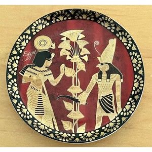 Egyptian Porcelain Plate Trinket Tray Fathi Mahmoud Egypt Limoges King Tut